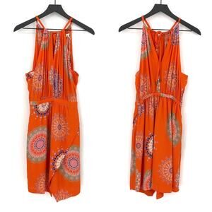 FLOREAT Livia Halter Mini Dress Orange 4